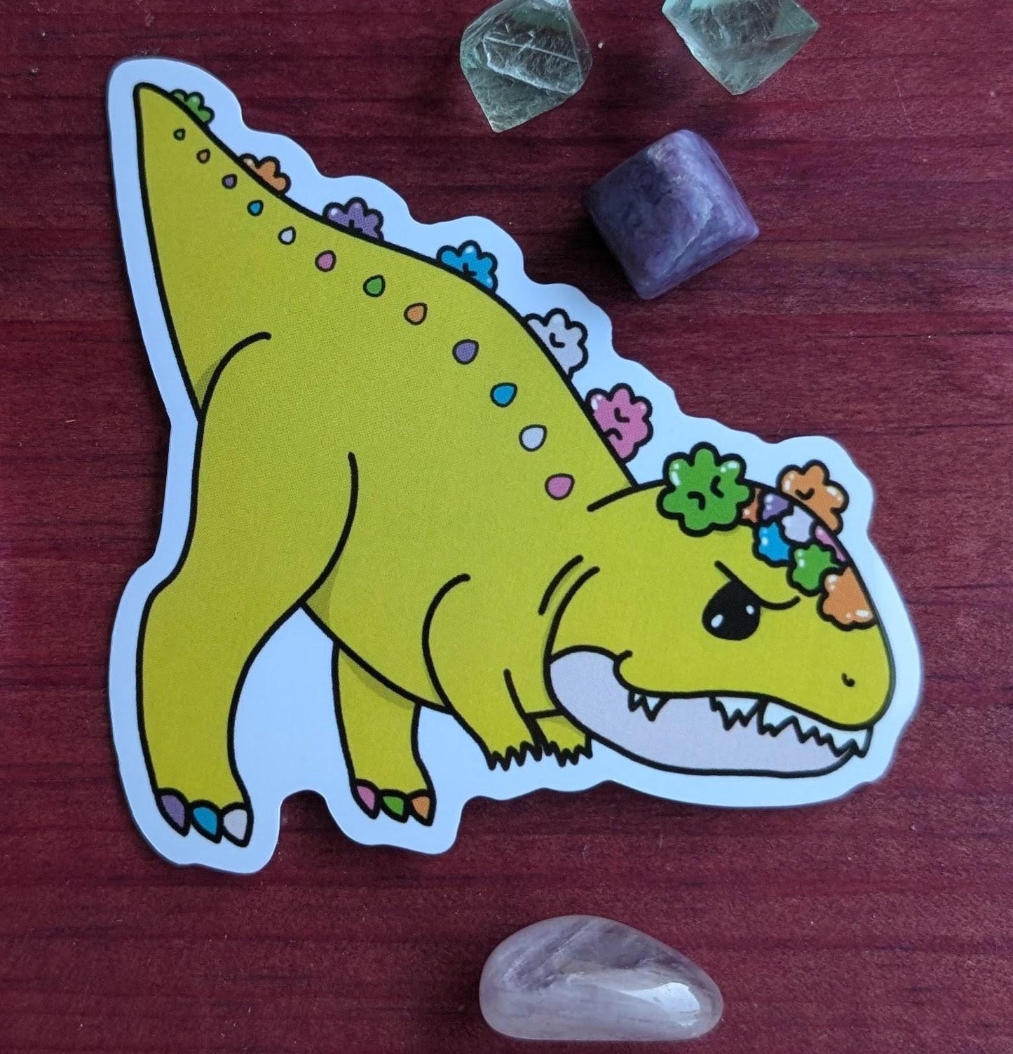 Kawaiinos Konpeitaurus Carnotaurus Konpeito Kawaii Dino Vinyl Sticker