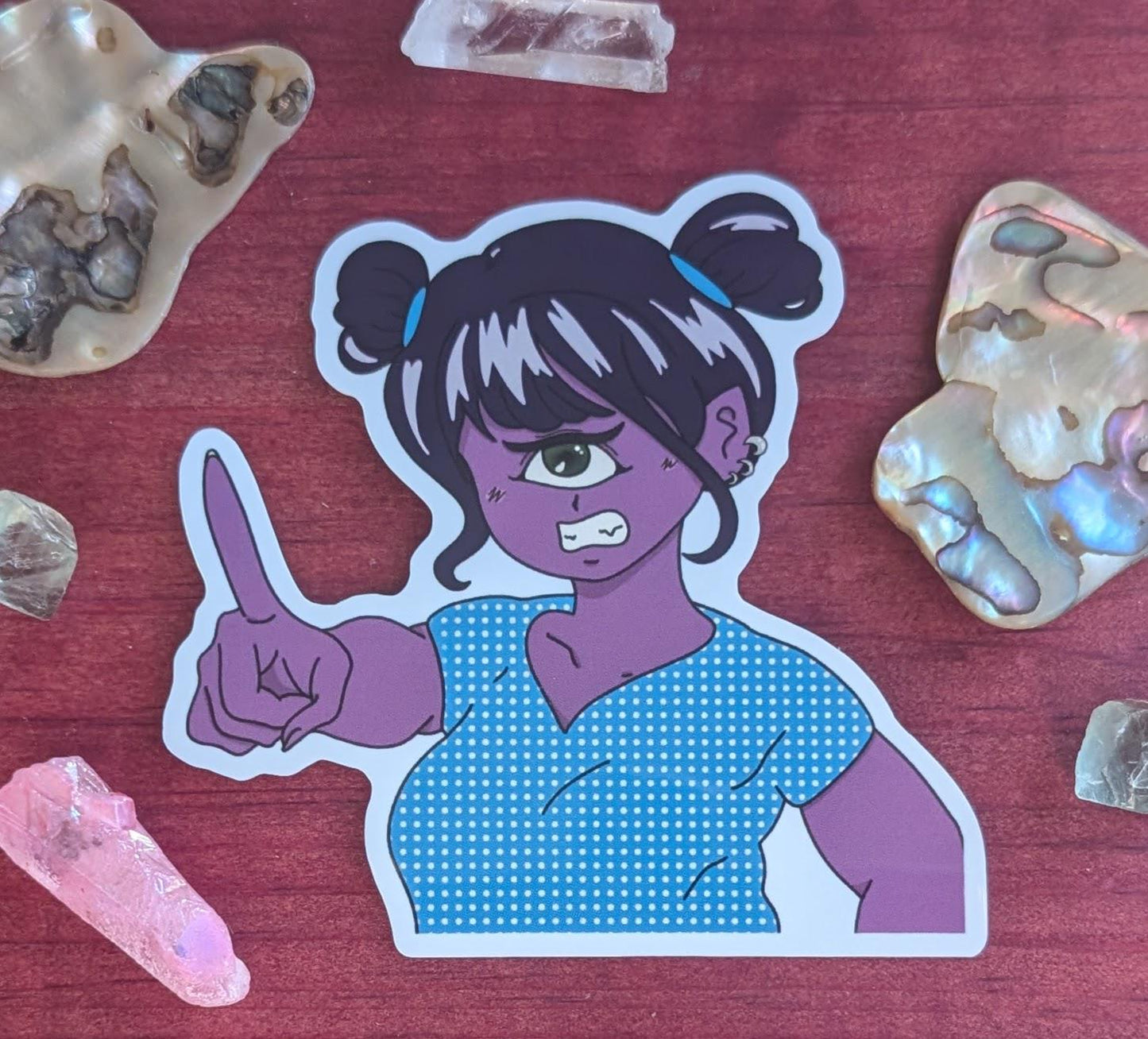 Ophelia Kawaii Cyclops OC Original Character Vinyl Sticker