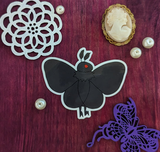 Mothman Cryptid Vinyl Sticker Moth Man