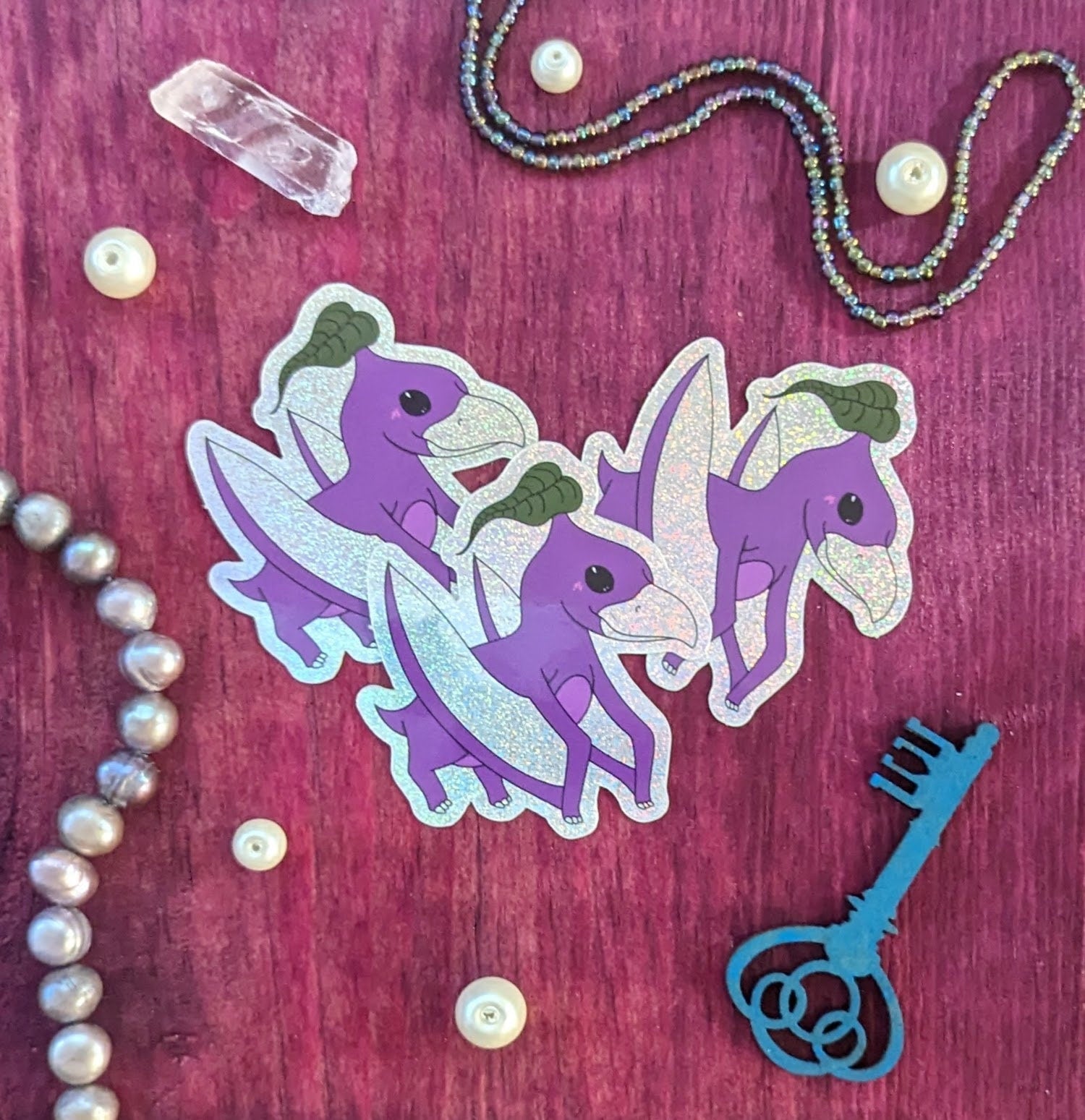 Kawaiinos Taro-Dactyl Kawaii Dinos Dinosaur Pterodactyl Sticker