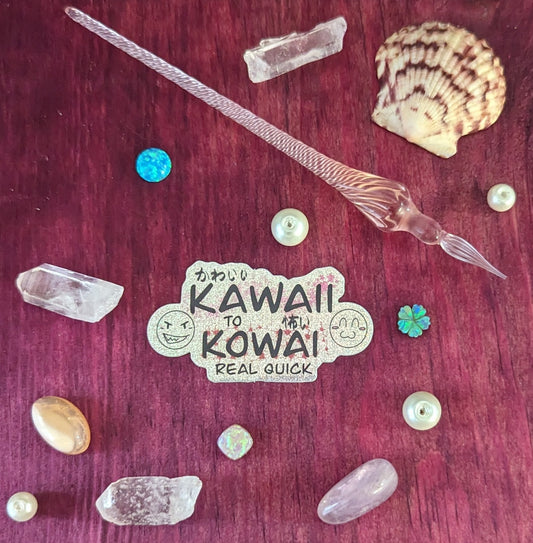 Kawaii to Kowai Real Quick Cute to Scary Sticker