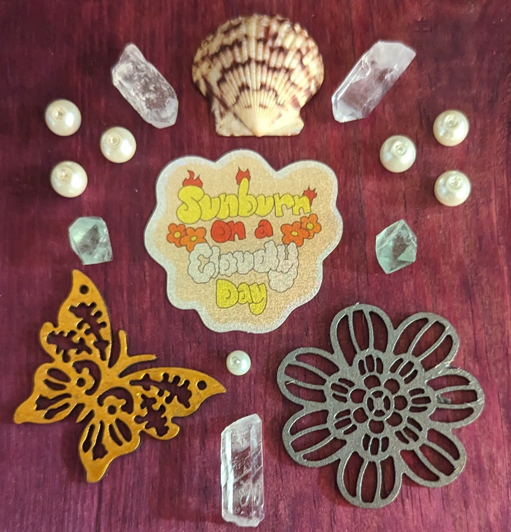 Sunburn on a Cloudy Day Sticker