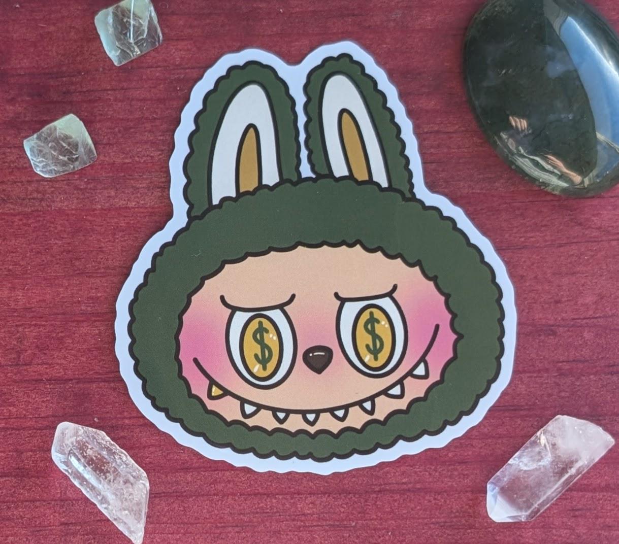 Labubu Lafufu Big Money Vinyl Sticker Moneybubu