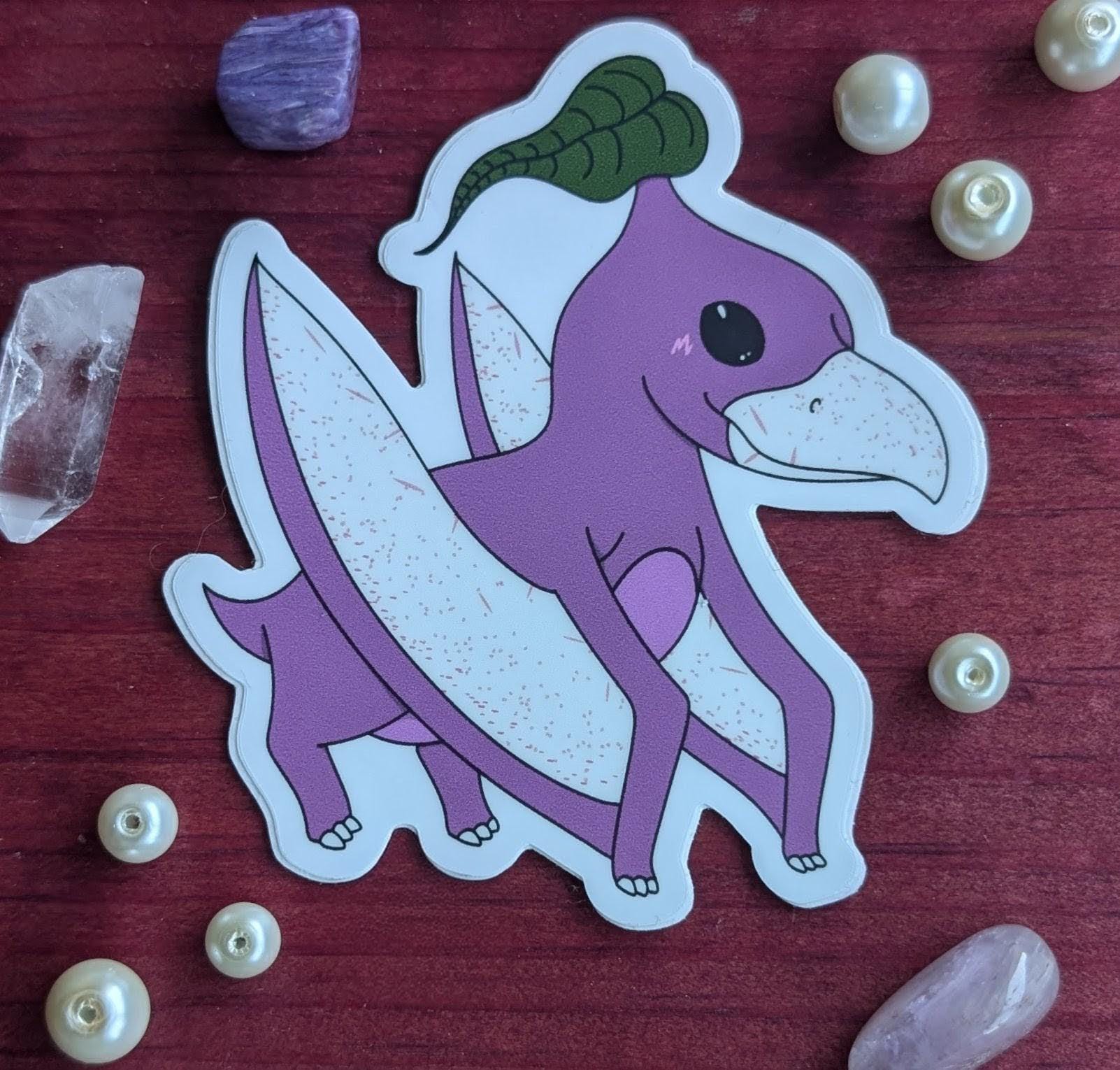 Kawaiinos Taro-Dactyl Kawaii Dinos Dinosaur Pterodactyl Vinyl Sticker