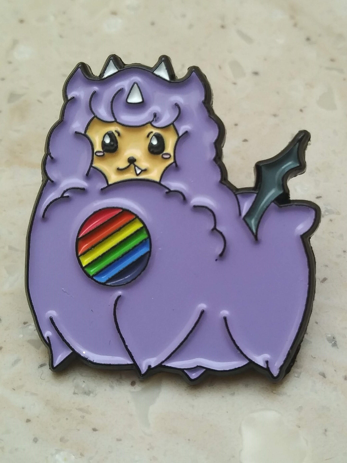 Kawaii Dragpaca - Dragon Alpaca Soft Enamel Pin Cute Pride Rainbow