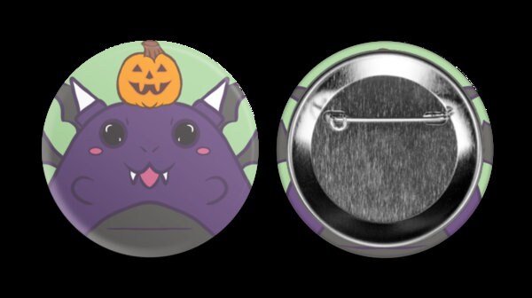 Kawaii Buttons Rainbow Pride Dragiri Spoopy Dragon Dragpaca