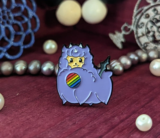 Kawaii Dragpaca - Dragon Alpaca Soft Enamel Pin Cute Pride Rainbow